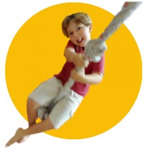 Boy on Rope Swing