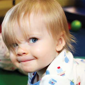 cute baby enjoying our inchworm class